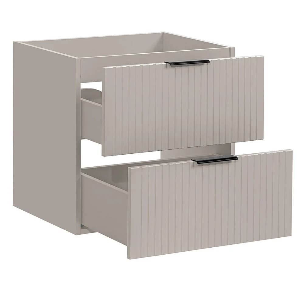 Lomadox Waschtischschrank ADELAIDE-56-CASHMERE mit gerillter Front - Bild 5