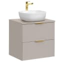 Lomadox Waschtisch ADELAIDE-56-CASHMERE 60cm mit Keramik-Aufsatzbecken Bild 2