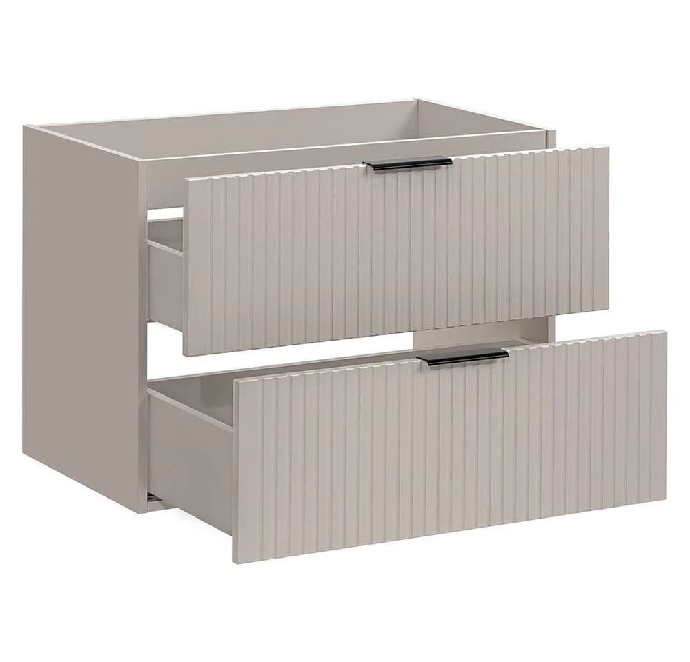 Lomadox Badmöbel-Set ADELAIDE-56-CASHMERE 80cm Waschtisch Hochschrank Keramik - Bild 5