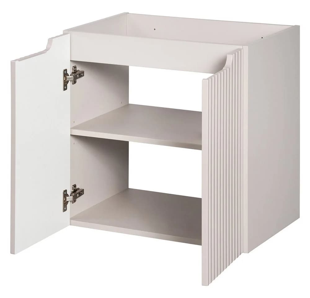 Lomadox Unterschrank NEWPORT-56-CASHMERE Waschtischunterschrank kaschmir gerillt