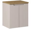 Lomadox Waschtischunterschrank NEWPORT-56-CASHMERE gerillte Front Softclose Bild 2