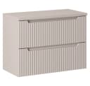 Lomadox Waschtischunterschrank NEWPORT 80cm Kaschmir Gerillte Front Bild 2