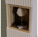 Lomadox Hochschrank NEWPORT-56-CASHMERE Badschrank mit gerillter Front Bild 1