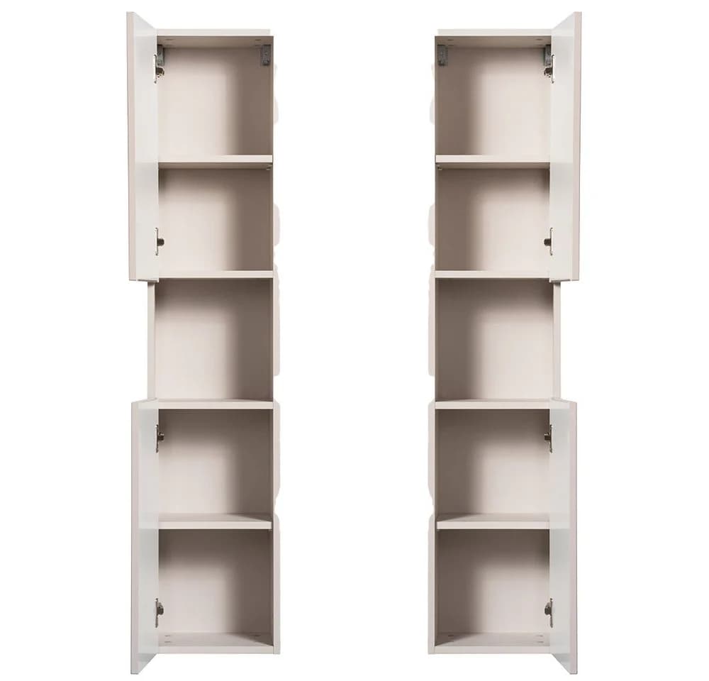 Lomadox Hochschrank NEWPORT-56-CASHMERE Badschrank mit gerillter Front - Bild 4