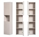 Lomadox Hochschrank NEWPORT-56-CASHMERE Badschrank mit gerillter Front Bild 5