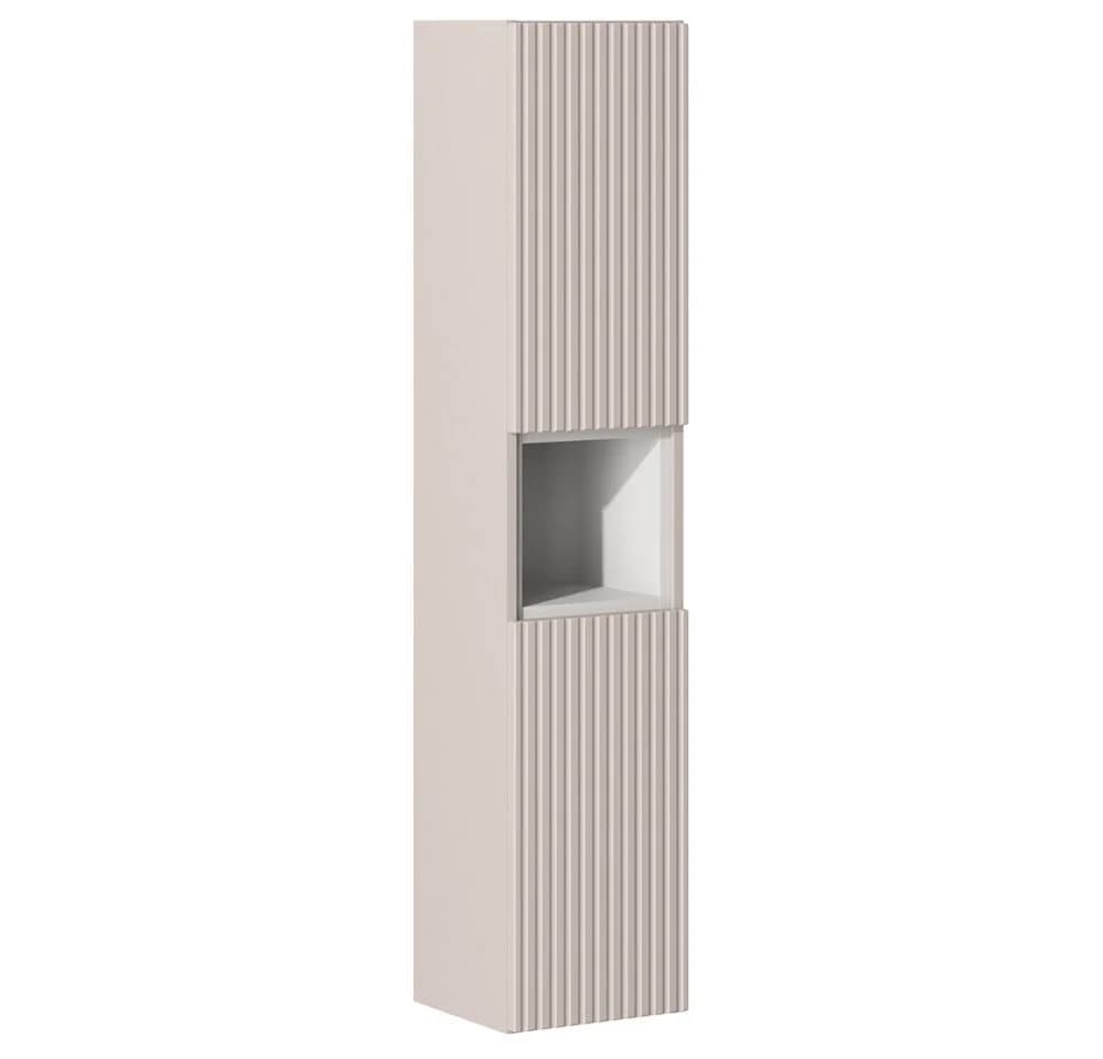Lomadox Hochschrank NEWPORT-56-CASHMERE Badschrank Kaschmir Weiß - Bild 2