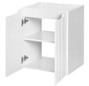 Lomadox Unterschrank NEWPORT-56-WHITE Weiß Gerillte Front Softclose Bild 1