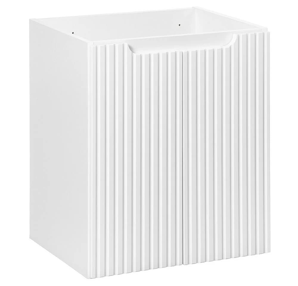 Lomadox Unterschrank NEWPORT-56-WHITE Weiß Gerillte Front Softclose - Bild 2