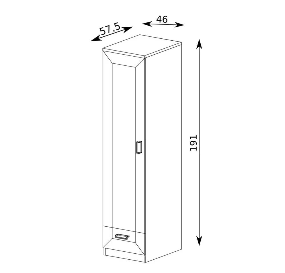 Lomadox Kleiderschrank TEORA-161 Braun Klassisches Design - Bild 3