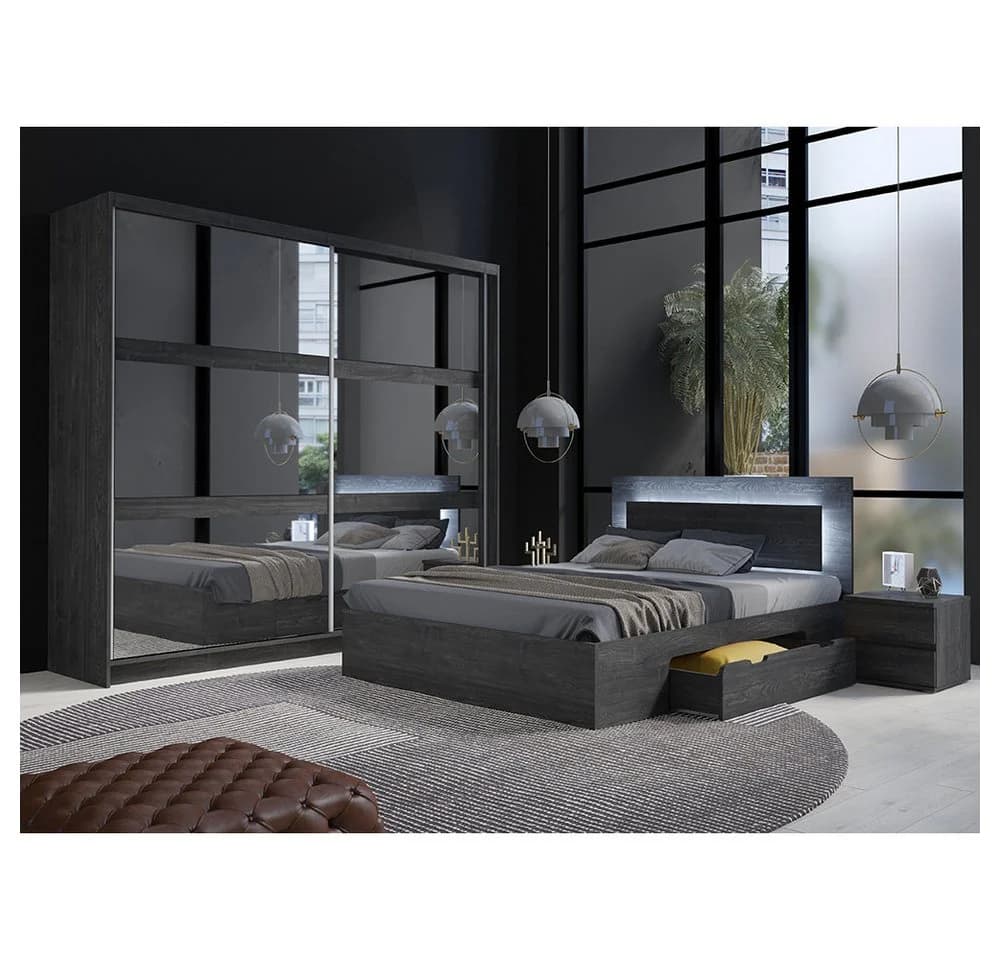 Lomadox Schlafzimmer-Set TORTONA-166 Esche 4-tlg. mit LED - Bild 2