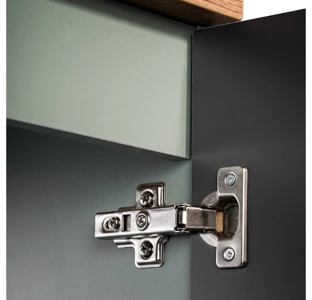 Lomadox Badmöbel-Set NEWPORT-56-GREEN Grün Eiche 140cm - Bild 3