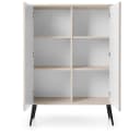 Lomadox Highboard ZARA-160 Beige Gold Rillen-Design Bild 1