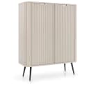 Lomadox Highboard ZARA-160 Beige Gold Rillen-Design Bild 2