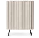 Lomadox Highboard ZARA-160 Beige Gold Rillen-Design Bild 3