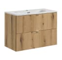 Lomadox Waschtisch NEWPORT-56-OAK mit Unterschrank und Keramikbecken Bild 2