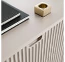Lomadox Wohnzimmer-Set ZARA-160 Beige Schwarz Rillen-Design Bild 1