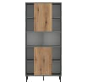 Lomadox Regal PARMA-129 grau-grün mit Eiche Nb. 2 Schiebetüren 75 cm Bild 1