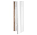 Lomadox Garderobenschrank CRISP-61 Weiß mit Wotan Eiche Nb. 1 Spiegeltür 60 cm Bild 5