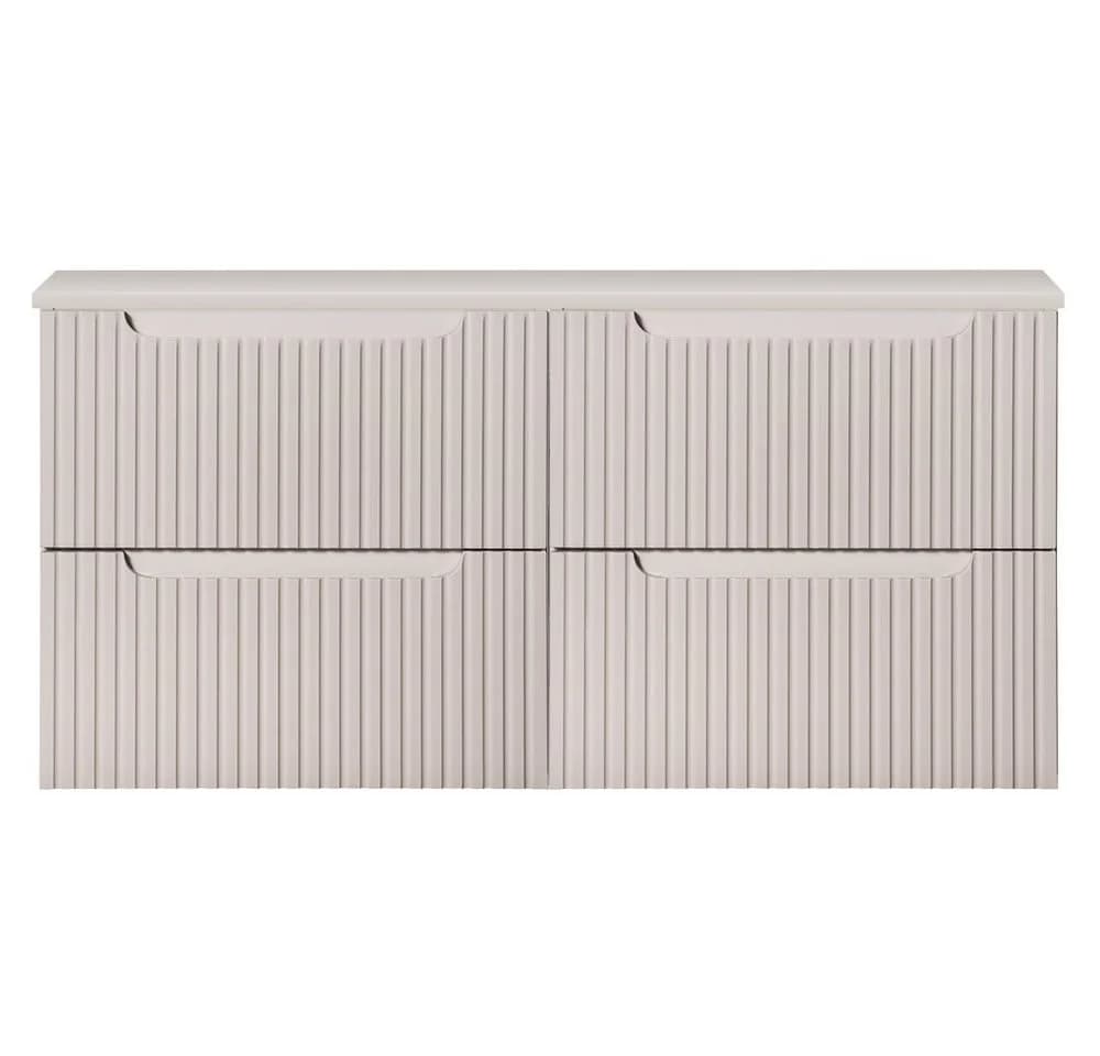 Lomadox Waschtischunterschrank NEWPORT-56-CASHMERE Beige Grifflos Softclose - Bild 2
