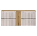 Lomadox Waschtischunterschrank NEWPORT-56-CASHMERE Beige/Eiche Softclose Bild 2