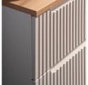 Lomadox Waschtischunterschrank NEWPORT-56-CASHMERE Beige/Eiche Softclose Bild 3
