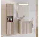 Lomadox Badmöbel-Set NEWPORT-56-CASHMERE 60cm Waschtisch Keramikwaschbecken Kaschmir Bild 2