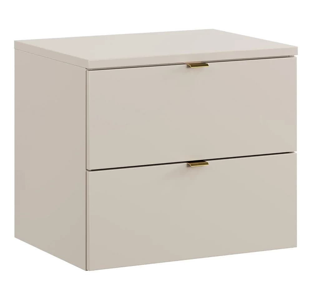 Lomadox Waschtischunterschrank DURANGO-56 Kaschmir 2 Schubladen Softclose - Bild 2