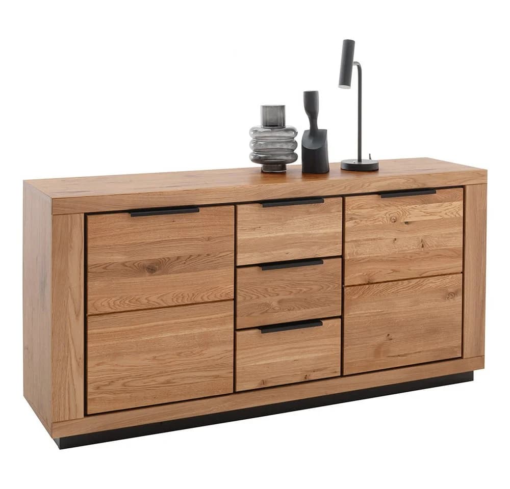 Lomadox Sideboard GIUSTINO-06 Wildeiche massiv geölt mit Schubladen - Bild 2