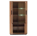 Lomadox Vitrine GIUSTINO-06 Eiche teilmassiv geölt mit LED-Beleuchtung Bild 1