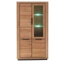Lomadox Vitrine GIUSTINO-06 Eiche teilmassiv geölt mit LED-Beleuchtung Bild 3
