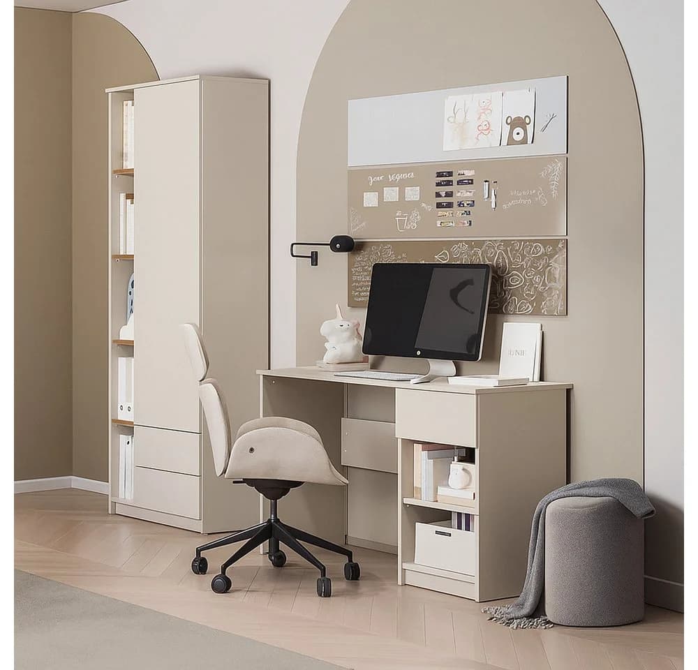 Lomadox Jugendzimmer-Set FIER-129 Mehrzweckschrank & Schreibtisch Kaschmir Eiche - Bild 2