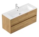 Lomadox Waschtisch LIVIGNO-02 120cm Mineralguss Eiche Bild 2