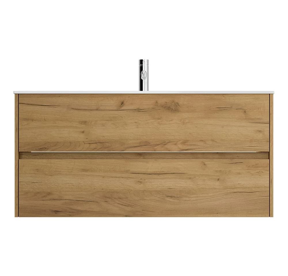 Lomadox Waschtisch LIVIGNO-02 120cm Mineralguss Eiche - Bild 5