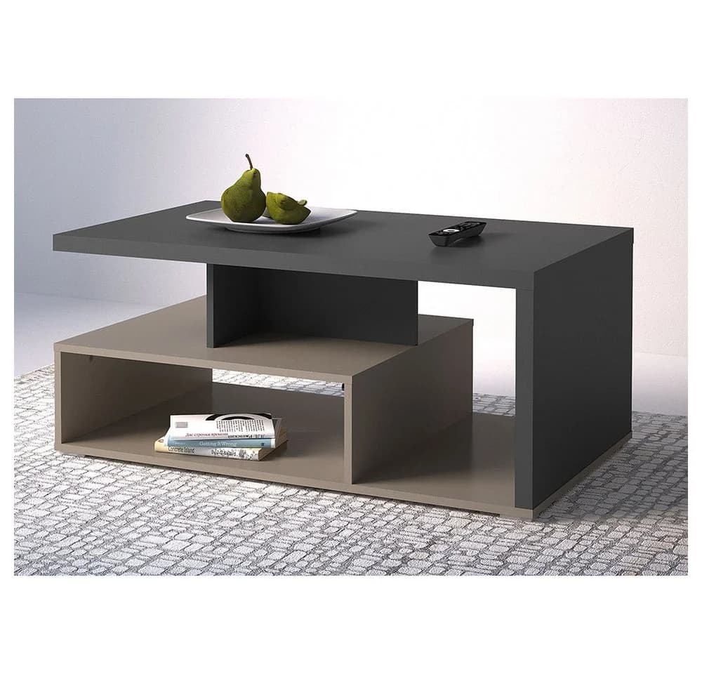 Lomadox Couchtisch SELCE-83 Anthrazit Beige 100 cm - Bild 3