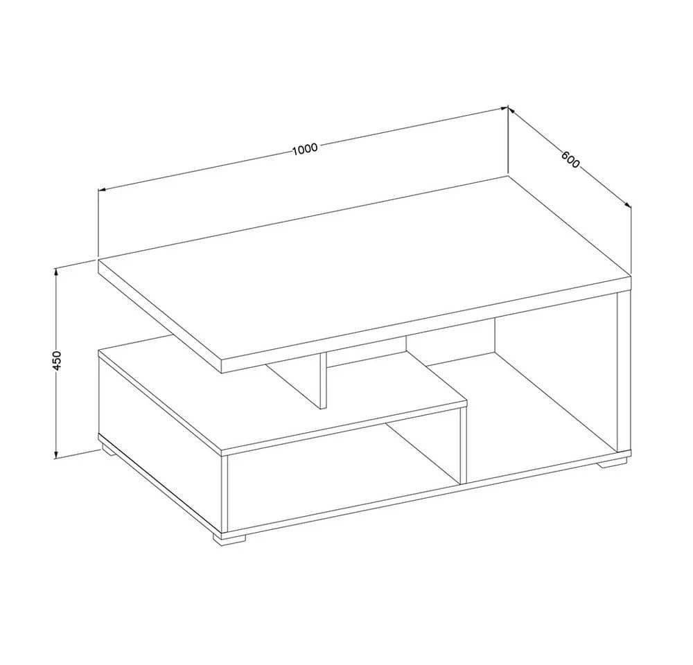 Lomadox Couchtisch SELCE-83 Anthrazit Beige 100 cm - Bild 5