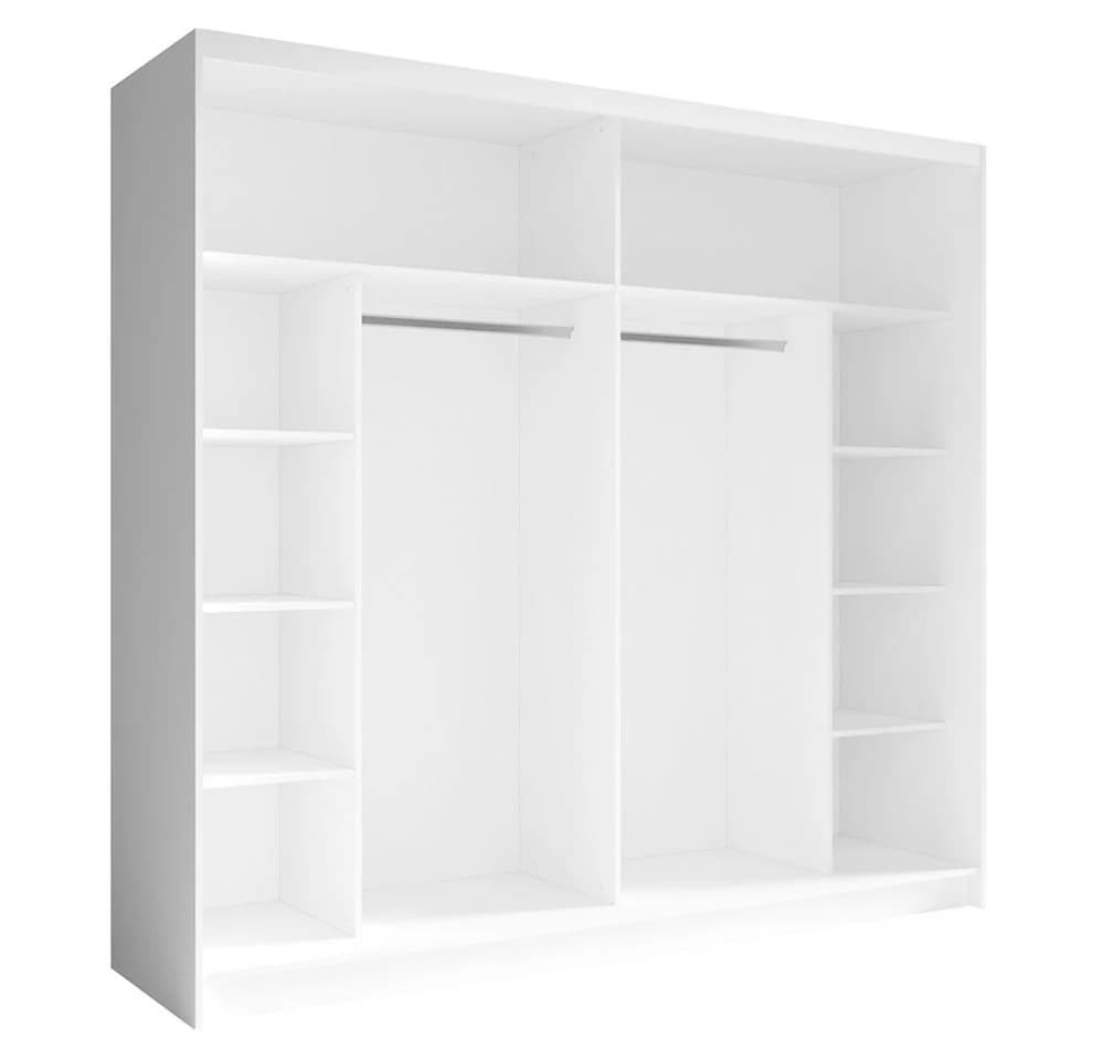 Lomadox Schlafzimmer-Set FAIDO-166, 4-tlg. Weiß mit LED-Beleuchtung