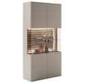 Lomadox Vitrine LIEZEN-05 Grau mit Eiche, Glasfront, LED Bild 3