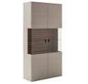 Lomadox Vitrine LIEZEN-05 Grau mit Eiche, Glasfront, LED Bild 4