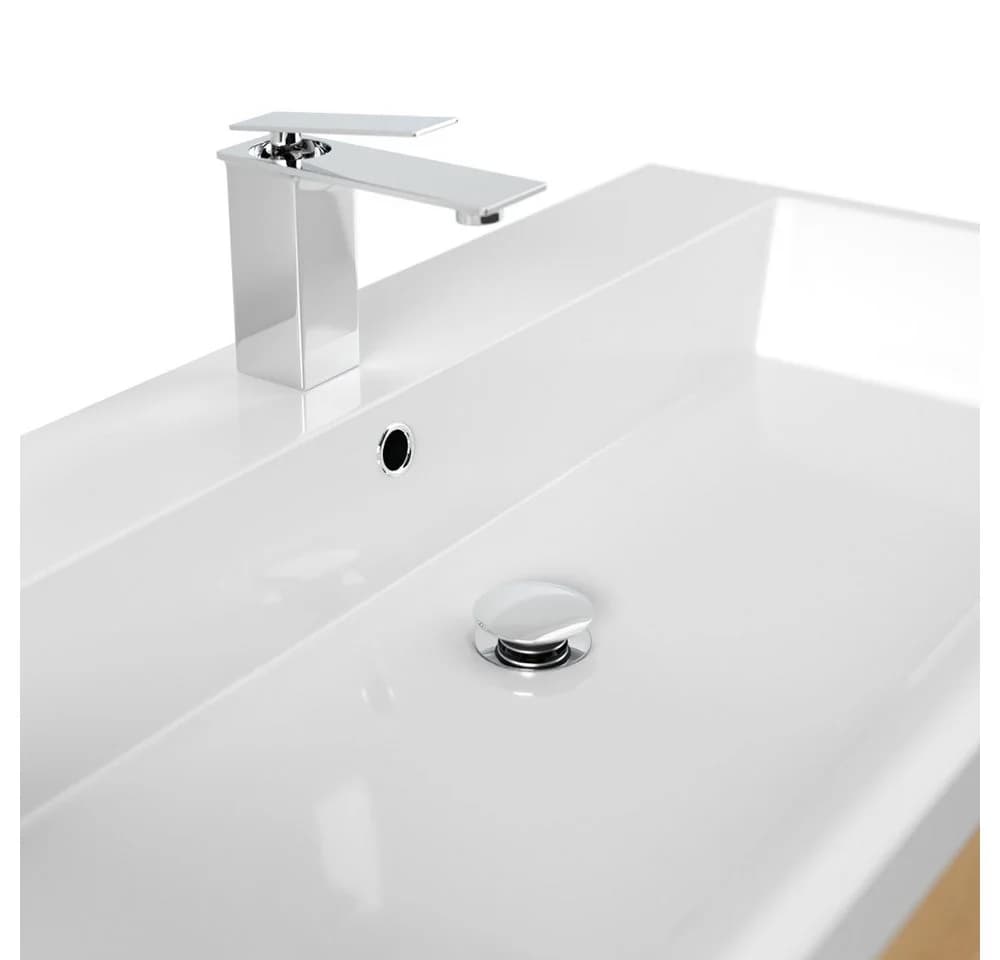Lomadox Waschtisch FROME-02 90 cm Eiche mit 3 Schubladen