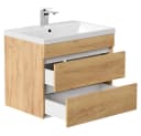 Lomadox Waschtisch FROME-02 70 cm Eiche mit 2 Schubladen Bild 1