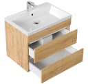 Lomadox Waschtisch FROME-02 70 cm Eiche mit 2 Schubladen Bild 3