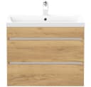 Lomadox Waschtisch FROME-02 70 cm Eiche mit 2 Schubladen Bild 5