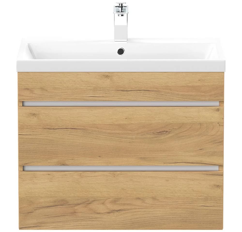Lomadox Waschtisch FROME-02 70 cm Eiche mit 2 Schubladen - Bild 5