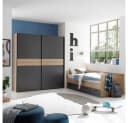 Lomadox Jugendbett LESINA-78 Kojenbett Eiche Graphit 3 Schubladen Bild 5