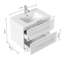 Lomadox Badmöbel-Set HARLINGEN-02, 70 cm Waschtisch mit LED Spiegelschrank Bild 4