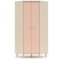 Lomadox Eckschrank MODICA-131 Sandbeige Rosa 2-türig Bild 2