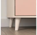 Lomadox Eckschrank MODICA-131 Sandbeige Rosa 2-türig Bild 3