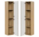 Lomadox Hochschrank NARPIO-56 Eiche Modern Grifflos Bild 1