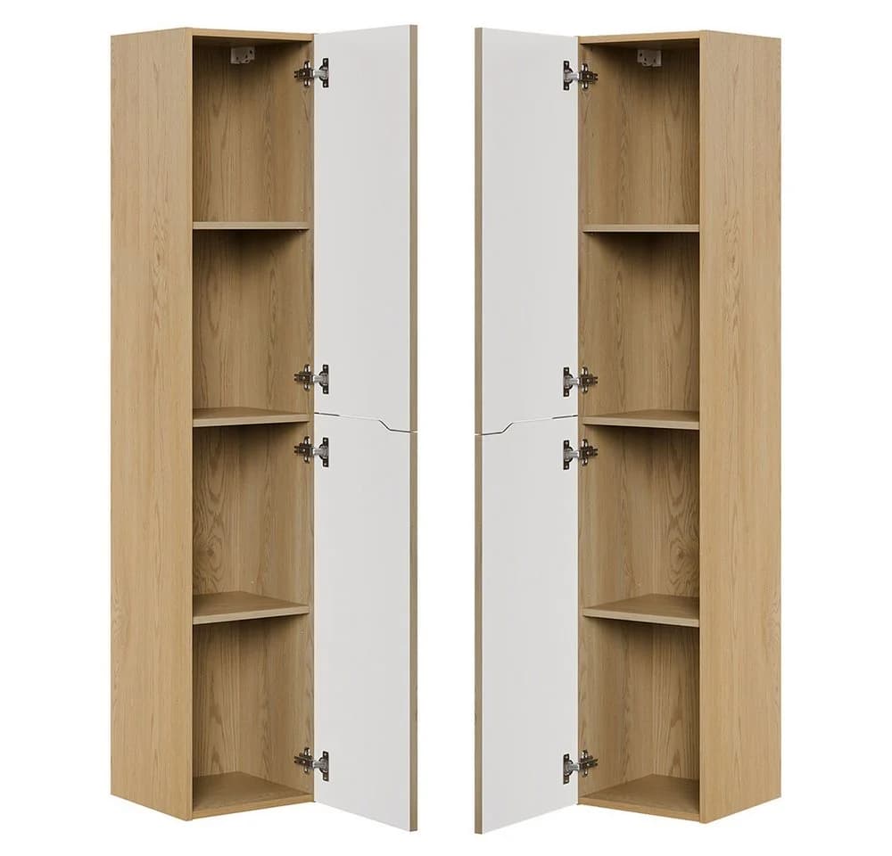 Lomadox Hochschrank NARPIO-56 Eiche Modern Grifflos