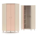 Lomadox Jugendzimmer-Set MODICA-131 3-tlg. Sandbeige Rosa Softclose Bild 4